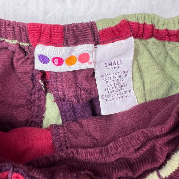 Gymboree Wrap Around Shorts Sz 3yrs. (small)Corduroy Patchwork Stitched Elastic - Picture 4 of 5